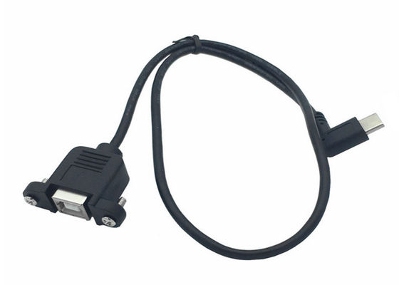 China Cabo de dados USB 2.0 fêmea tipo C para b com parafuso Velocidade de transmissão total de 480 Mbps fornecedor