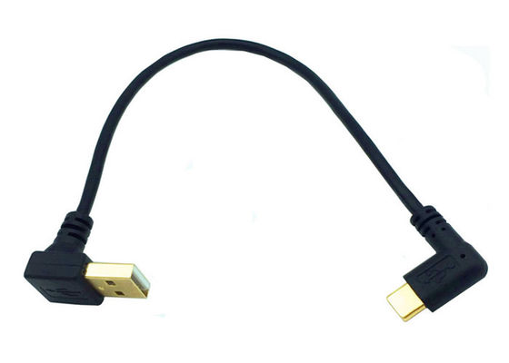 China Conector de Cabo de Dados USB Tipo C em Ângulo Reto 10 Gbps de Velocidade de Transferência Para Áudio fornecedor