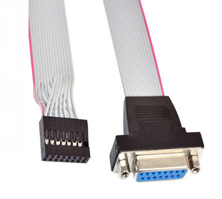 Baixa resistência ao contato Flat Ribbon Cable 15 PIN Female To 16P Header PCB Motherboard fornecedor