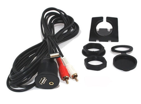 Cabo de extensão USB Aux de montagem em painel à prova d'água de 1 M / Cabos de montagem em painel USB aux para carro fornecedor