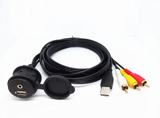 Cabo de extensão USB de 6 pés para dados, áudio e vídeo, conjunto de montagem embutida para painel de carro fornecedor