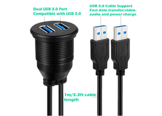 Cor preta Cable de dados USB conveniente Componentes de montagem de descarga aplicada Marinha fornecedor