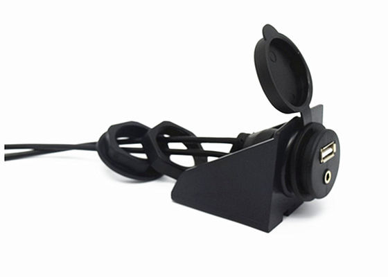 Cabo de áudio de carro preto 3.5 mm AUX Mount de extensão com bracket de montagem Dash fornecedor