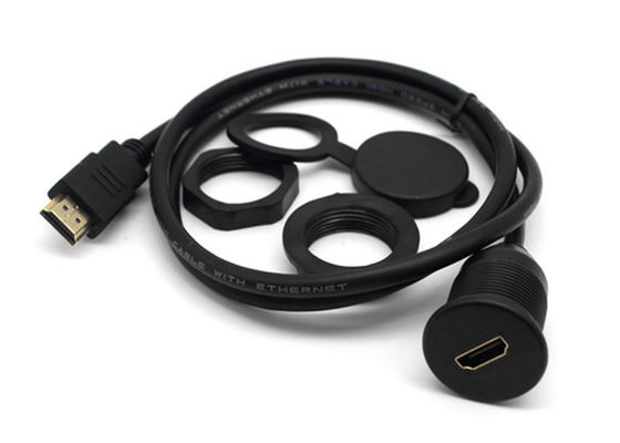 Cabo de extensão HDMI de 2 metros e 6 pés, cabos de montagem embutida no painel para motocicleta fornecedor