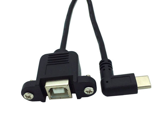 Cabo de dados USB 2.0 fêmea tipo C para b com parafuso Velocidade de transmissão total de 480 Mbps fornecedor