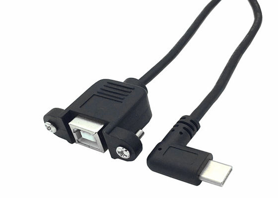 Cabo de dados USB 2.0 fêmea tipo C para b com parafuso Velocidade de transmissão total de 480 Mbps fornecedor