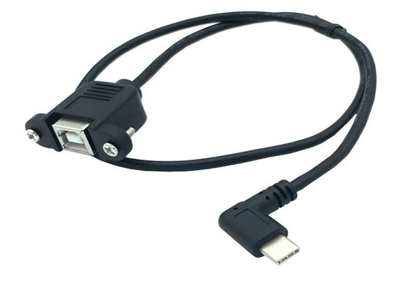 Cabo de dados USB 2.0 fêmea tipo C para b com parafuso Velocidade de transmissão total de 480 Mbps fornecedor