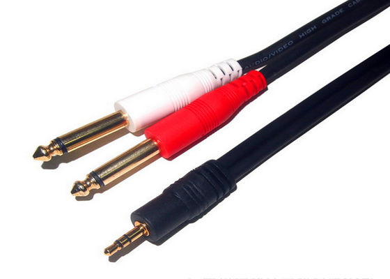 TS Mono Audio Y Splitter Cable Baixa resistência ao ruído para sistema estéreo doméstico multimídia fornecedor
