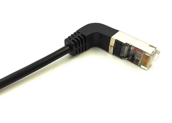 Cable Ethernet Lan de ângulo duplo / Cat6 FTP Stp Patch Cord Material de casaco personalizado fornecedor