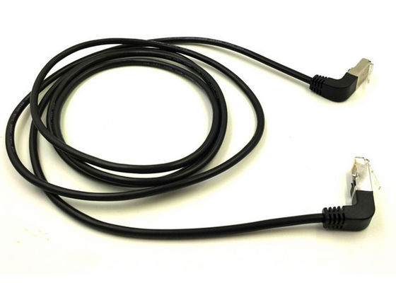 Cable Ethernet Lan de ângulo duplo / Cat6 FTP Stp Patch Cord Material de casaco personalizado fornecedor