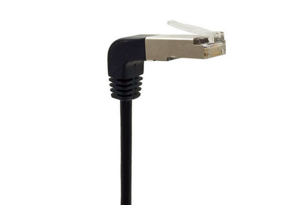 Cable Ethernet Lan de ângulo duplo / Cat6 FTP Stp Patch Cord Material de casaco personalizado fornecedor