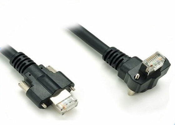 Cabo de dados de câmara CAT 6 SSTP preto / cabo de ângulo reto M2 parafuso revestido de níquel fornecedor