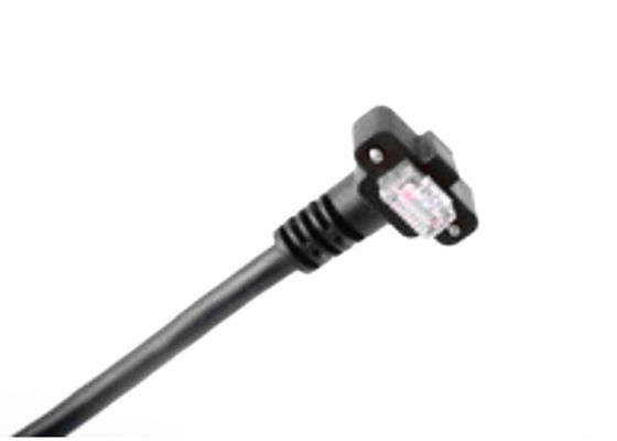 Halogênio - Cable livre de duas extremidades para baixo ângulo RJ45 vertical com orientação de parafuso fornecedor