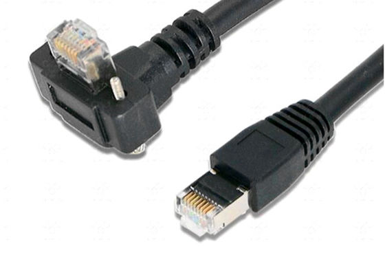 Halogênio - Cable livre de duas extremidades para baixo ângulo RJ45 vertical com orientação de parafuso fornecedor