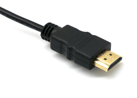 Cabo de Dados para Monitor de TV HD Triplamente Blindado, Capa Metálica e Trançado Preto fornecedor