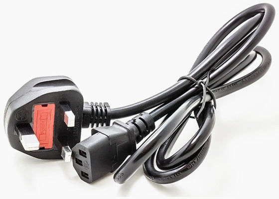 Cabo de alimentação do Reino Unido / cabo de alimentação AC DC BS1363 Standard Fused Plug IEC 60320 C13 fornecedor