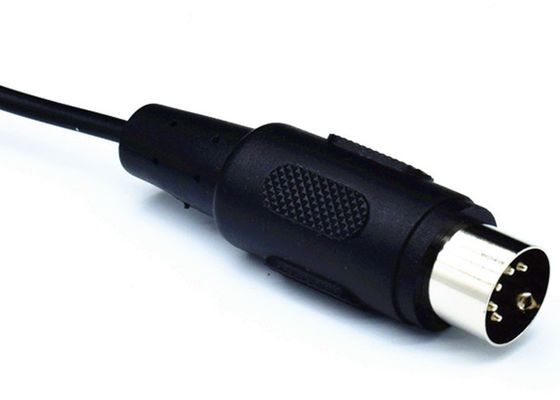 Cabo DIN de 5 pinos com revestimento niquelado, conector MIDI para guitarra e piano fornecedor